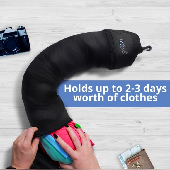 TUBE Travel pillow you stuff with clothes - Picture 2 of 11